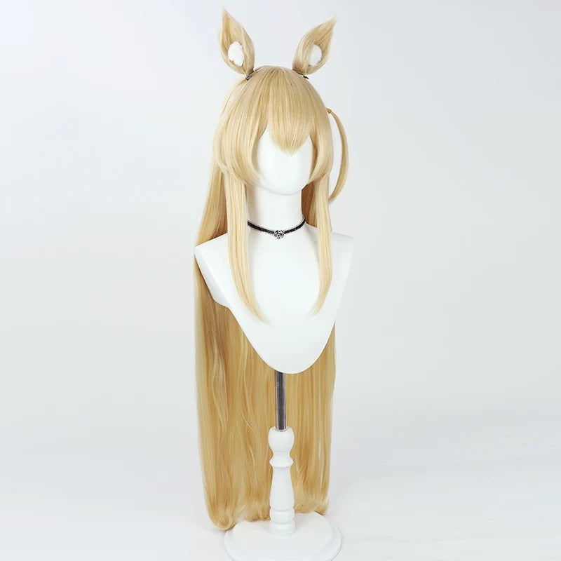 Cosplay Wigs Kurumi Fox Squad Pale Gold Wigs Blue Archive