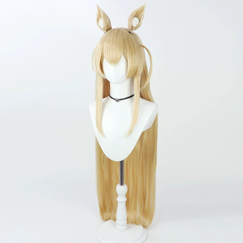 Cosplay Wigs Kurumi Fox Squad Pale Gold Wigs Blue Archive