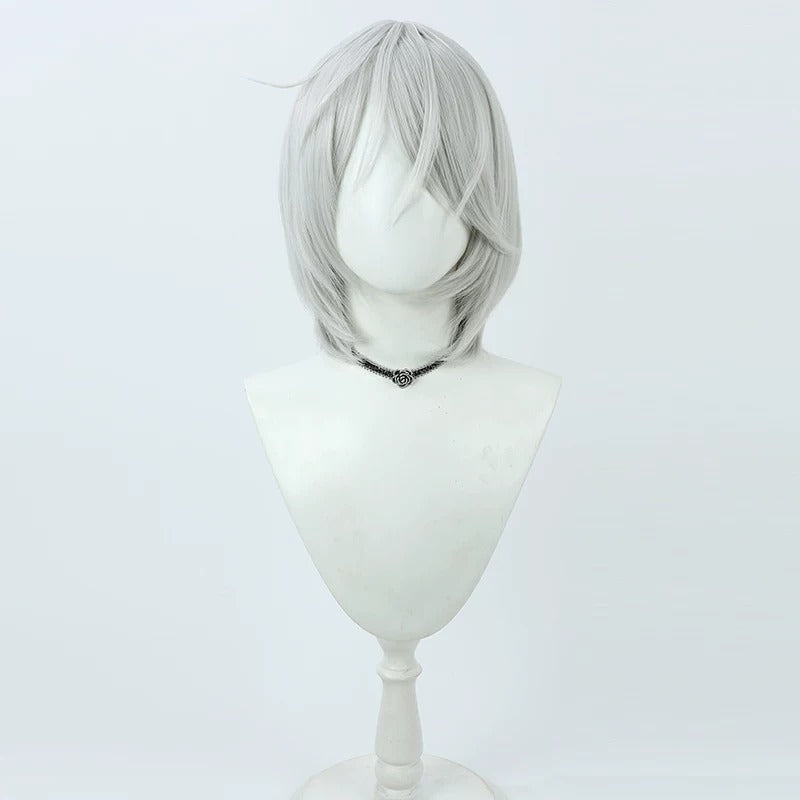 Cosplay Wigs Kuzuha Bloody Groovy Silver Short Wigs NIJISANJI
