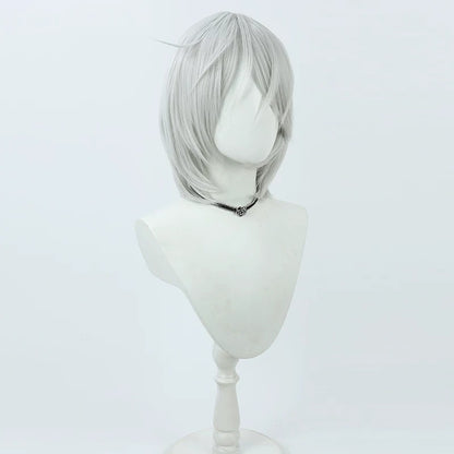 Cosplay Wigs Kuzuha Bloody Groovy Silver Short Wigs NIJISANJI