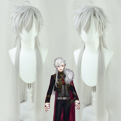 Cosplay Wigs Kuzuha NIJISANJI Gamers Vtuber Silver Grey Fluffy Wigs