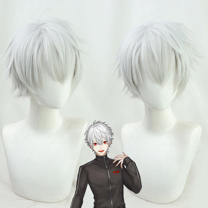 Cosplay Wigs Kuzuha NIJISANJI Gamers Vtuber Silver Grey Fluffy Wigs