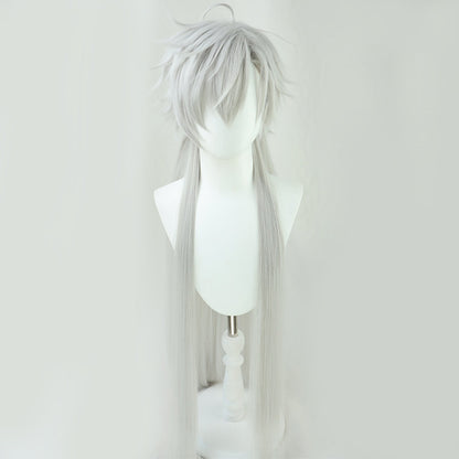 Cosplay Wigs Kuzuha NIJISANJI Gamers Vtuber Silver Grey Fluffy Wigs