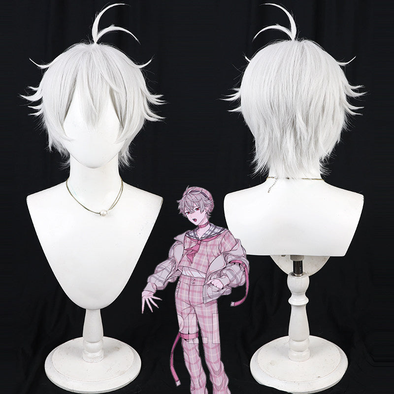 Cosplay Wigs Kuzuha Sailor Outfit Silver Flip Wigs NIJISANJI VTuber