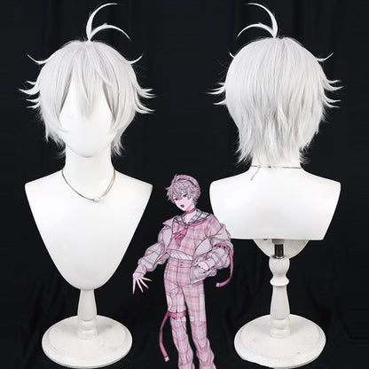 Cosplay Wigs Kuzuha Sailor Outfit Silver Flip Wigs NIJISANJI VTuber