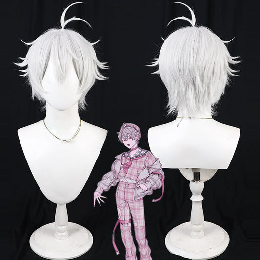 Cosplay Wigs Kuzuha Sailor Outfit Silver Flip Wigs NIJISANJI VTuber