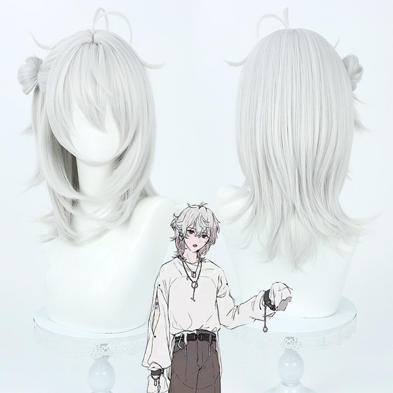 Cosplay Wigs Kuzuha Silver Integrated Wigs New Outfit NIJISANJI VTuber