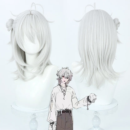 Cosplay Wigs Kuzuha Silver Integrated Wigs New Outfit NIJISANJI VTuber