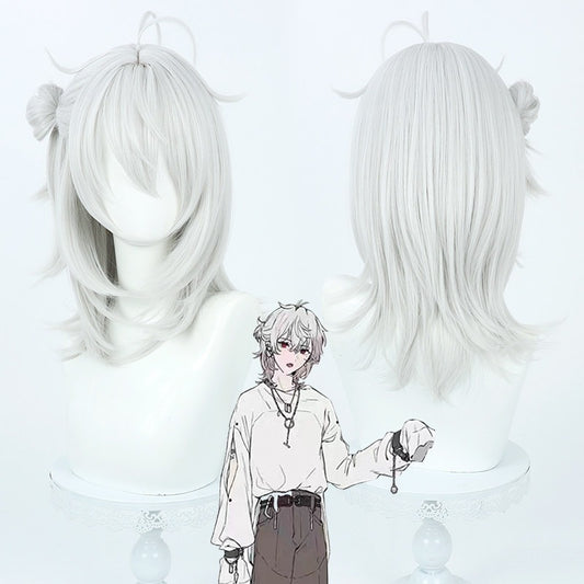 Cosplay Wigs Kuzuha Silver Integrated Wigs New Outfit NIJISANJI VTuber