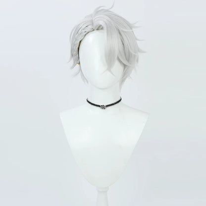 Cosplay Wigs Kuzuha Silver Short Hair Suit Style NIJISANJI VTuber