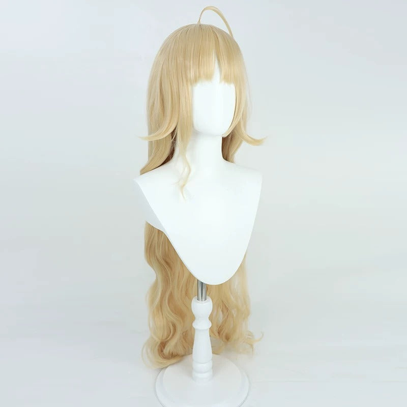 Cosplay Wigs Loughshinny Incantation Medic Pale Gold Wigs Arknights