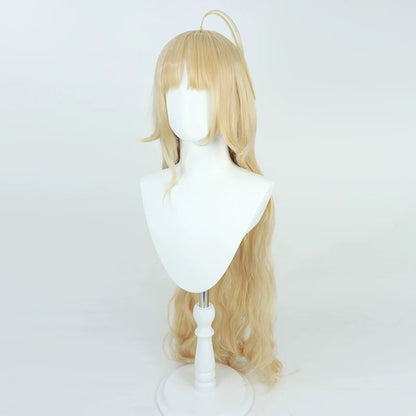 Cosplay Wigs Loughshinny Incantation Medic Pale Gold Wigs Arknights