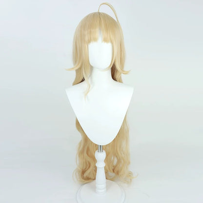Cosplay Wigs Loughshinny Incantation Medic Pale Gold Wigs Arknights