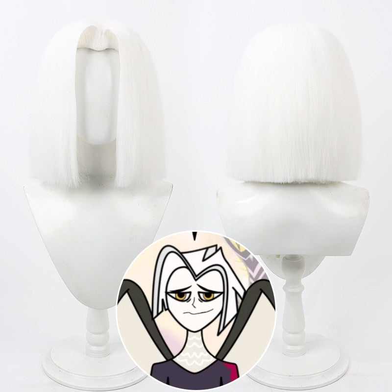 Cosplay Wigs Lute Hazbin Hotel White Wigs