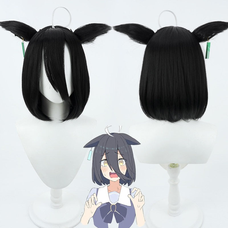 Cosplay Wigs Manhattan Cafe Short Anime Version Black Wigs Pretty Derby