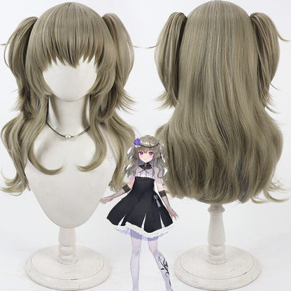 Cosplay Wigs Meimei Himari Indie VTuber Grey Brown Split Wigs