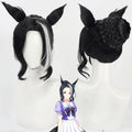 Cosplay Wigs Mejiro Ramonu Pretty Derby Black Ears Tail