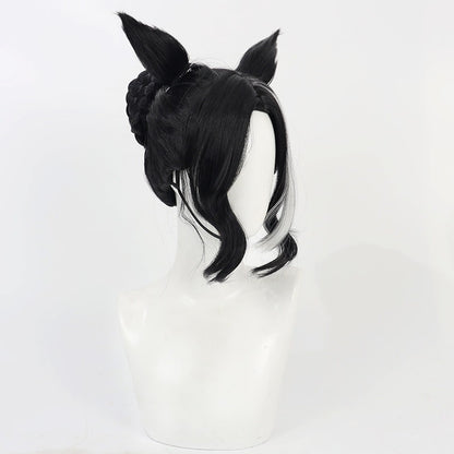 Cosplay Wigs Mejiro Ramonu Pretty Derby Black Ears Tail