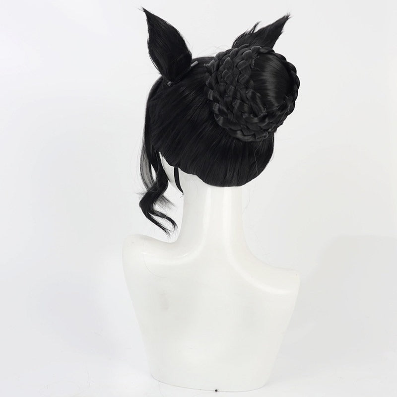 Cosplay Wigs Mejiro Ramonu Pretty Derby Black Ears Tail
