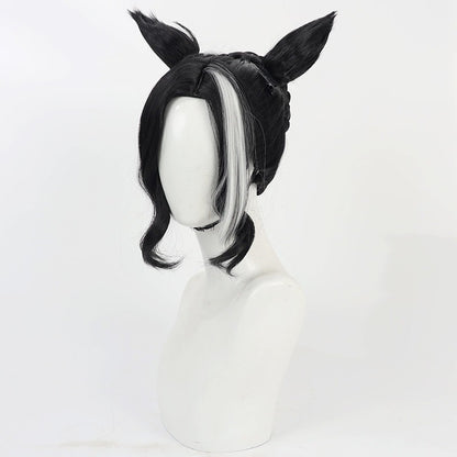 Cosplay Wigs Mejiro Ramonu Pretty Derby Black Ears Tail