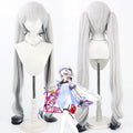 Cosplay Wigs Mélusine FGO Silver Gradient Wigs Split Ponytail