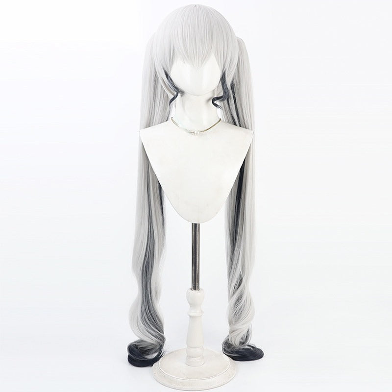 Cosplay Wigs Mélusine FGO Silver Gradient Wigs Split Ponytail