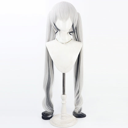 Cosplay Wigs Mélusine FGO Silver Gradient Wigs Split Ponytail