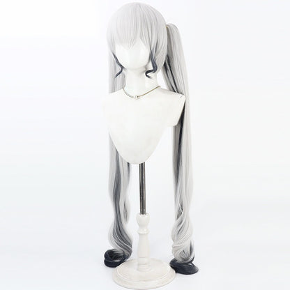 Cosplay Wigs Mélusine FGO Silver Gradient Wigs Split Ponytail