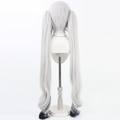 Cosplay Wigs Mélusine FGO Silver Gradient Wigs Split Ponytail