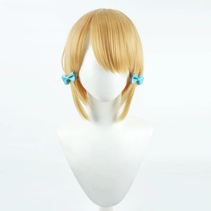 Cosplay Wigs Midori Saiba Short Golden Wigs Blue Archive