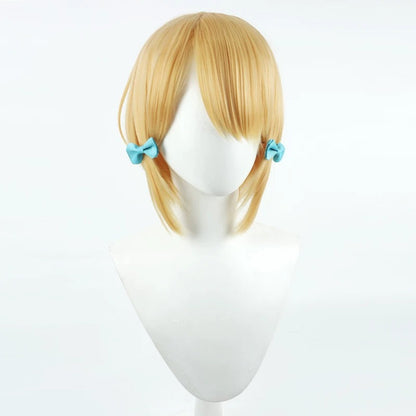 Cosplay Wigs Midori Saiba Short Golden Wigs Blue Archive