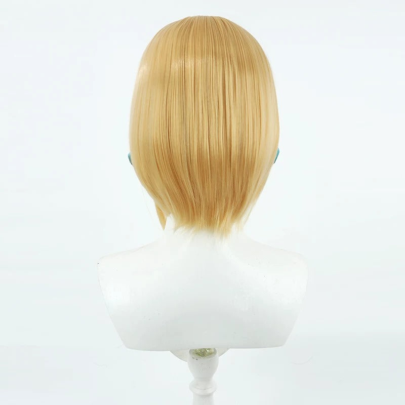 Cosplay Wigs Midori Saiba Short Golden Wigs Blue Archive