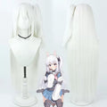 Cosplay Wigs Miyako Tsukiyuki White Loose Wigs Blue Archive