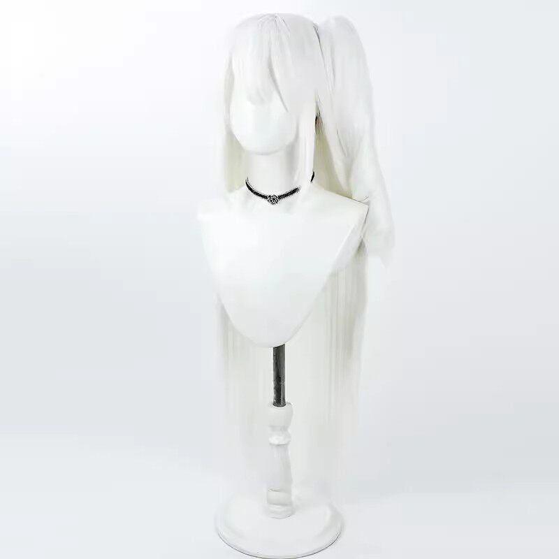 Cosplay Wigs Miyako Tsukiyuki White Loose Wigs Blue Archive