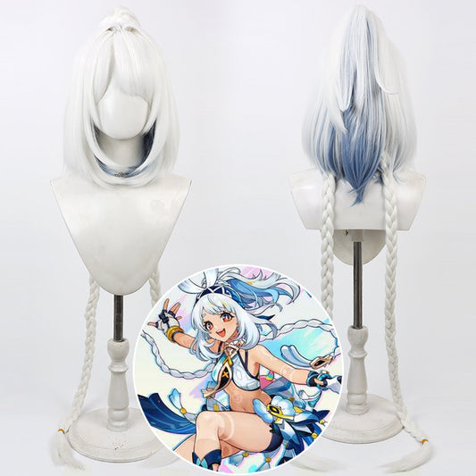 Cosplay Wigs Mualani White Wigs Genshin Impact