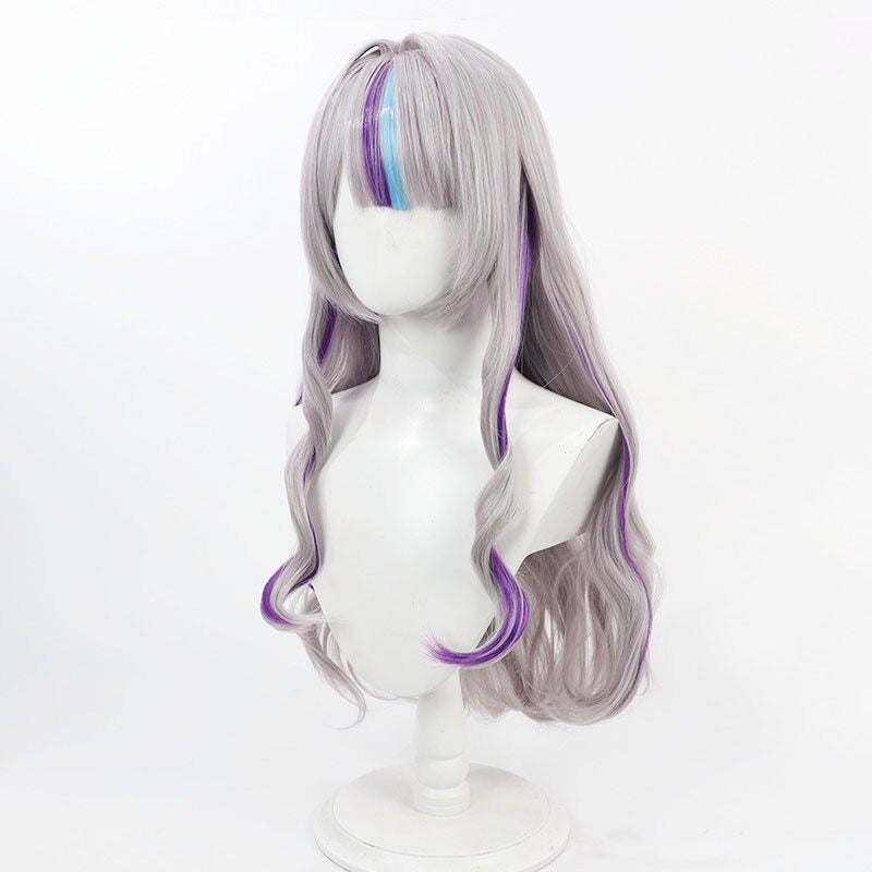 Cosplay Wigs Murasaki Shion Curly Highlight Hair Hololive VTuber