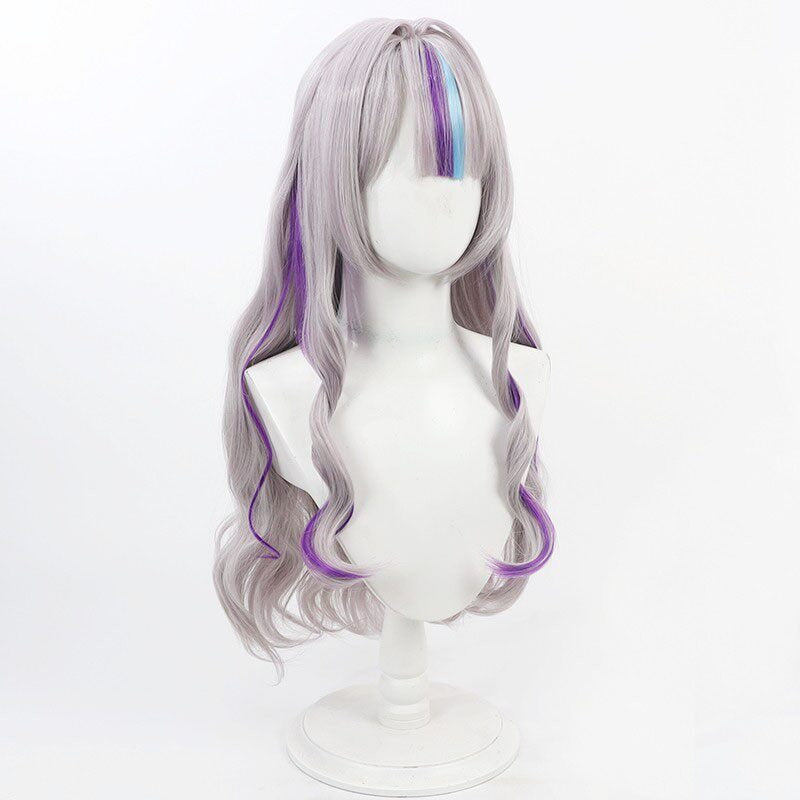 Cosplay Wigs Murasaki Shion Curly Highlight Hair Hololive VTuber