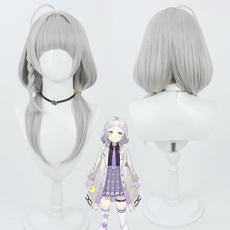 Cosplay Wigs Murasaki Shion Hololive VTuber Grey Wigs