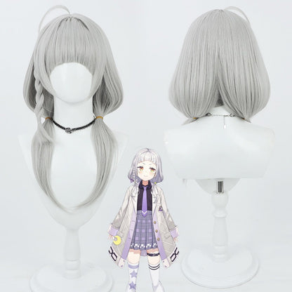 Cosplay Wigs Murasaki Shion Hololive VTuber Grey Wigs