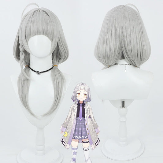 Cosplay Wigs Murasaki Shion Hololive VTuber Grey Wigs