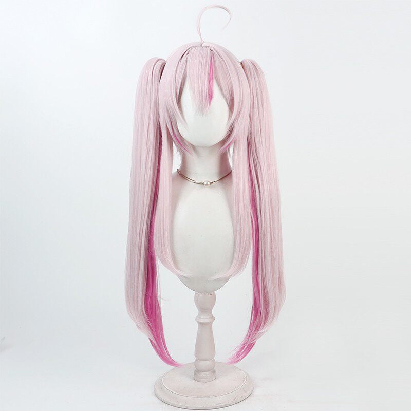 Cosplay Wigs Na Sera NIJISANJI Pink Wigs Split Ponytail NIJISANJI VTuber