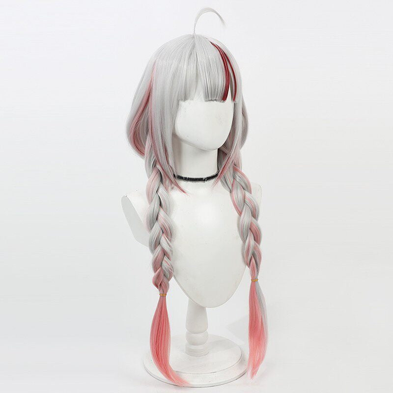 Cosplay Wigs Nakiri Ayame Integrated Ponytail Hololive VTuber