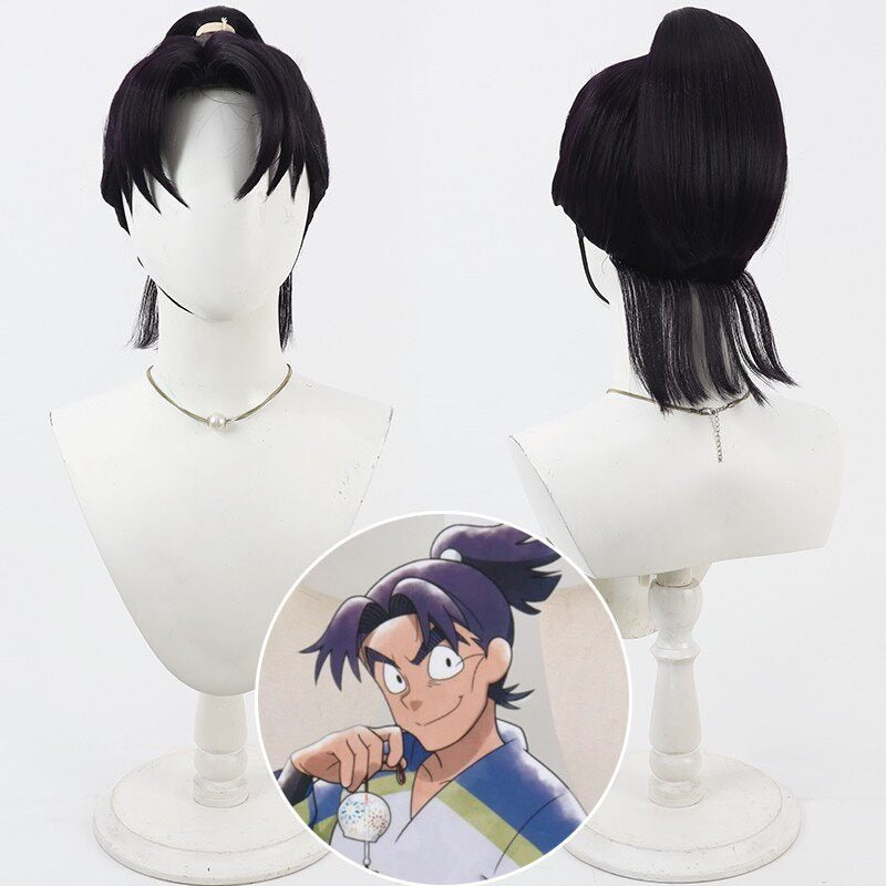 Cosplay Wigs Ninjaboy Rantaro Monjiro Shioe Dark Purple Wigs