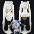 Cosplay Wigs Plana Split Hair Buns Blue Archive