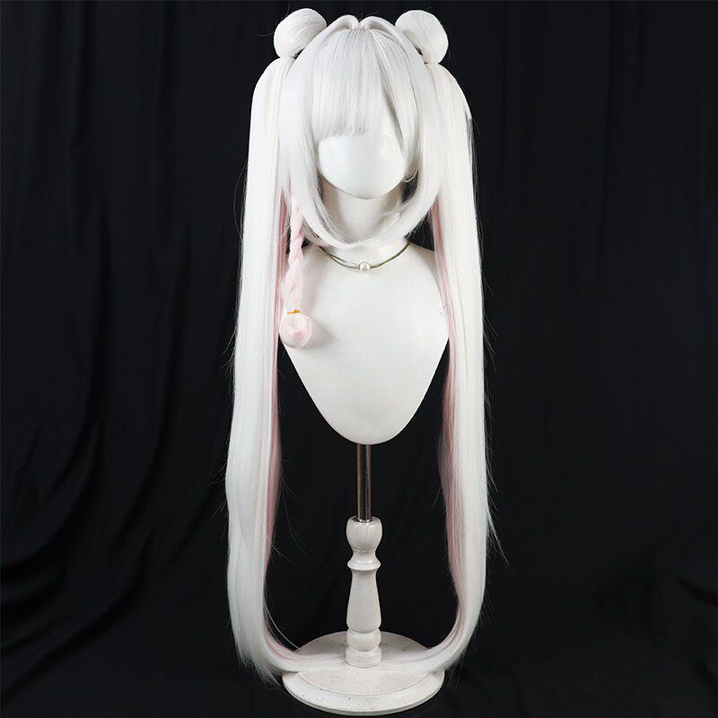 Cosplay Wigs Plana Split Hair Buns Blue Archive
