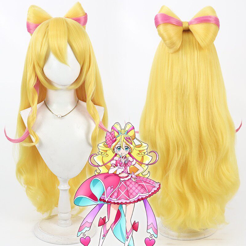 Cosplay Wigs Sakura Uta Crimp Hair Bow Scalp Wig