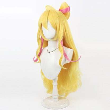 Cosplay Wigs Sakura Uta Crimp Hair Bow Scalp Wig