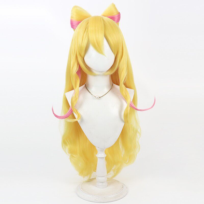 Cosplay Wigs Sakura Uta Crimp Hair Bow Scalp Wig