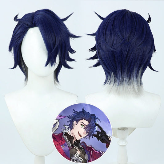 Cosplay Wigs Sampo Koski Blue White Gradient Wigs Honkai: Star Rail