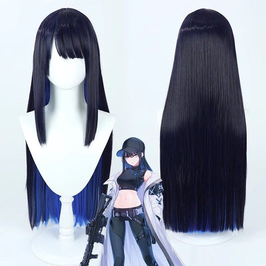 Cosplay Wigs Saori Joumae Dual Dark Blue Wigs Blue Archive